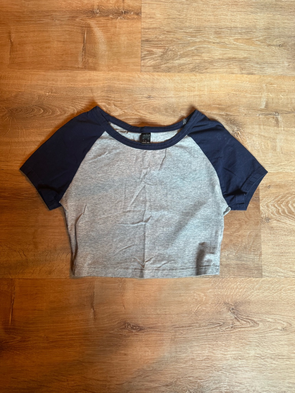 Baby Tee - Gray and Navy